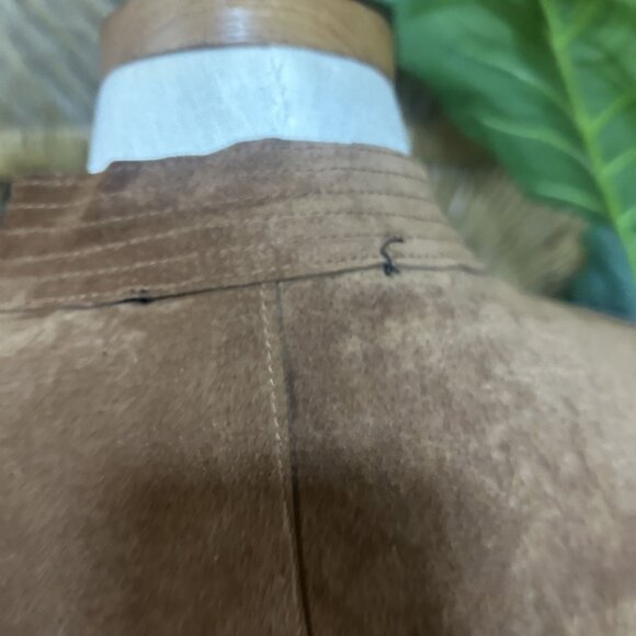 Womens Reversible Leather Jacket Brown Snakeskin Suede Size Medium - Picture 9 of 10